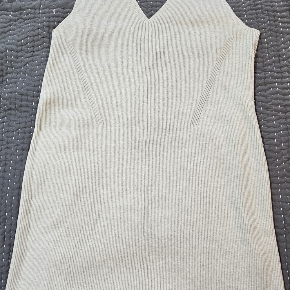 Banana Republic Beige Ribbed Knit Dress Size XXL - Picture 2 of 8